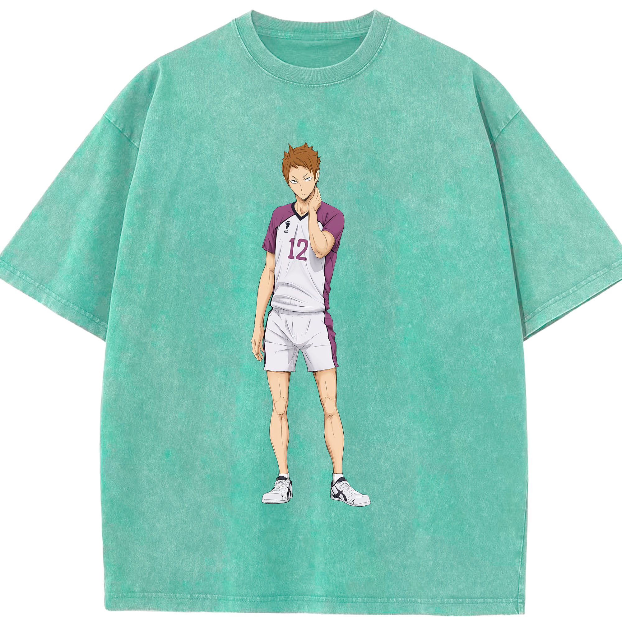 （画像用） ハイキュー!! Haikyu!! 綿100% ヴィンテージ風 半袖Tシャツ（フロントプリント）